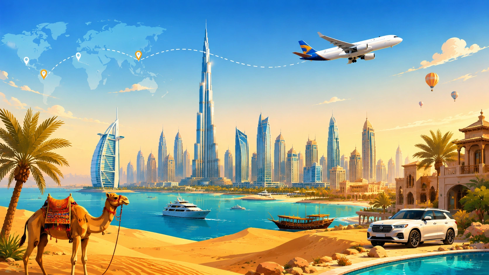 International flight booking tips illustration